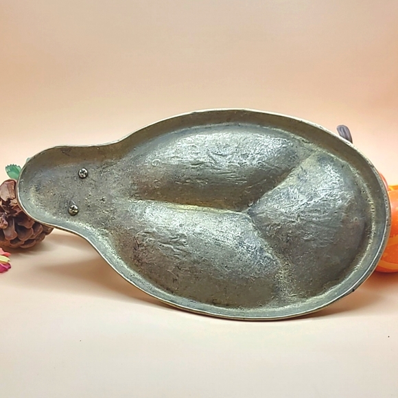 VTG 60s All Brass Duck Head Men's Dresser Caddy Catch All Valet Trinket Tray - Picture 5 of 7